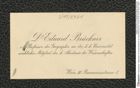 Nachlass Franz Steindachner, Visitenkarte von Eduard Brückner an Franz Steindachner (15.06.1914), Inv.Nr. 59.01, Seite 1